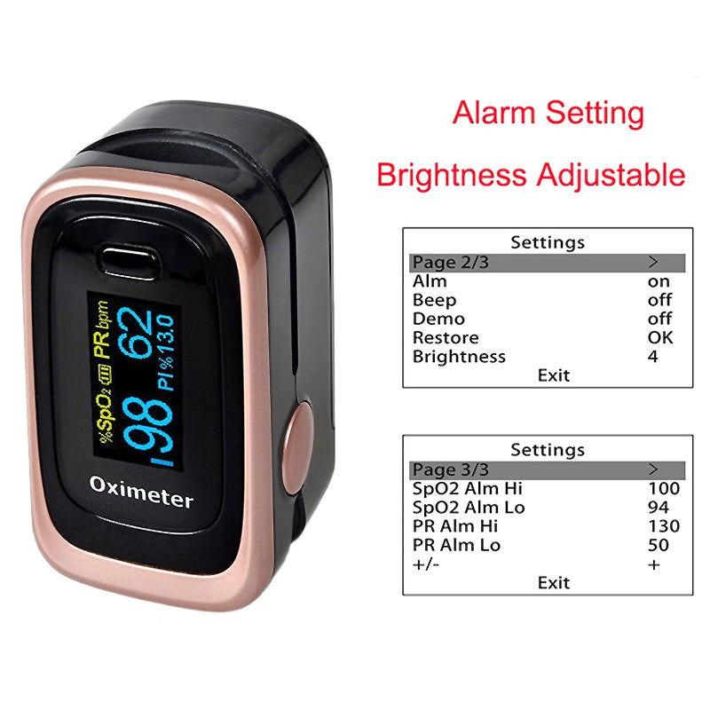 Portable Medical Finger Pulse Oximeter – OLED Display, SPO2, PR, Sleep Monitor, 8-Hour Battery Life
