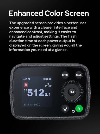 Godox AD200 Pro II Flash – 200Ws, 1/8000 HSS, 2980mAh Battery, 2.4G Wireless X System, Bi-Color Modeling Lamp Speedlight Flash