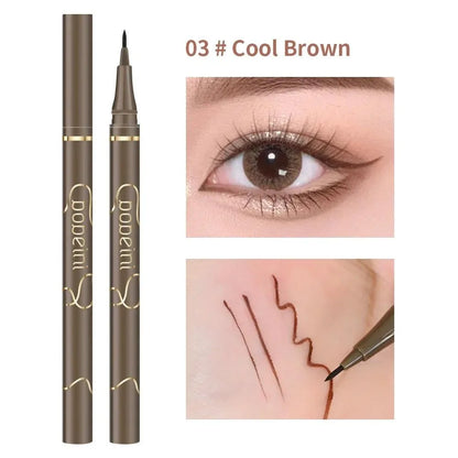 Waterproof Quick-Dry Liquid Eyeliner – Ultra-Fine Matte Black/Brown Long-Lasting Eye Makeup Gift