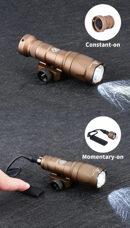 WADSN Airsoft M600C/M600/M300 Tactical Scout Light – AR15 Rifle LED Flashlight, Hunting Spotlight, 20mm Rail Mount