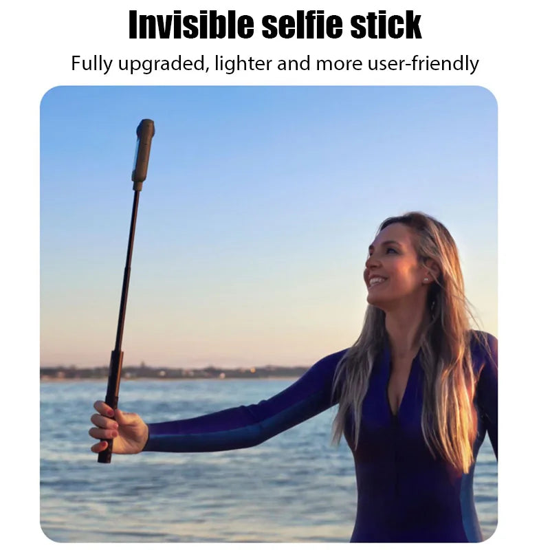 1.2m Ultra-Long Carbon Fiber Invisible Selfie Stick – For Insta360 X3/X2, DJI Action 3, GoPro Cameras