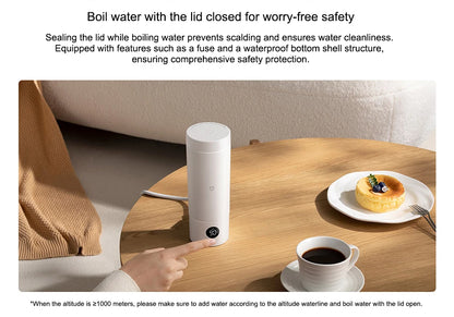 XIAOMI Mijia Portable Electric Kettle 2 — 350ml Smart Temperature Insulated Thermos Cup Fast Water Boiler for Travel
