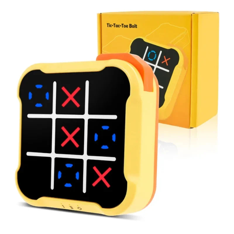 Tic Tac Toe Electronic Game – Noughts & Crosses Memory Training Toy, Portable Travel Game for Kids & Adults