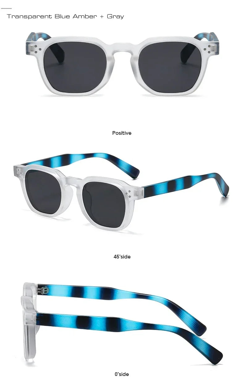 JNPCXI Vintage Rivet Oval Sunglasses – Fashion Leopard Frame Luxury Eyewear for Men & Women, Anti Blue Light Glasses