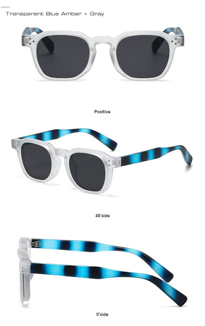 JNPCXI Vintage Rivet Oval Sunglasses – Fashion Leopard Frame Luxury Eyewear for Men & Women, Anti Blue Light Glasses