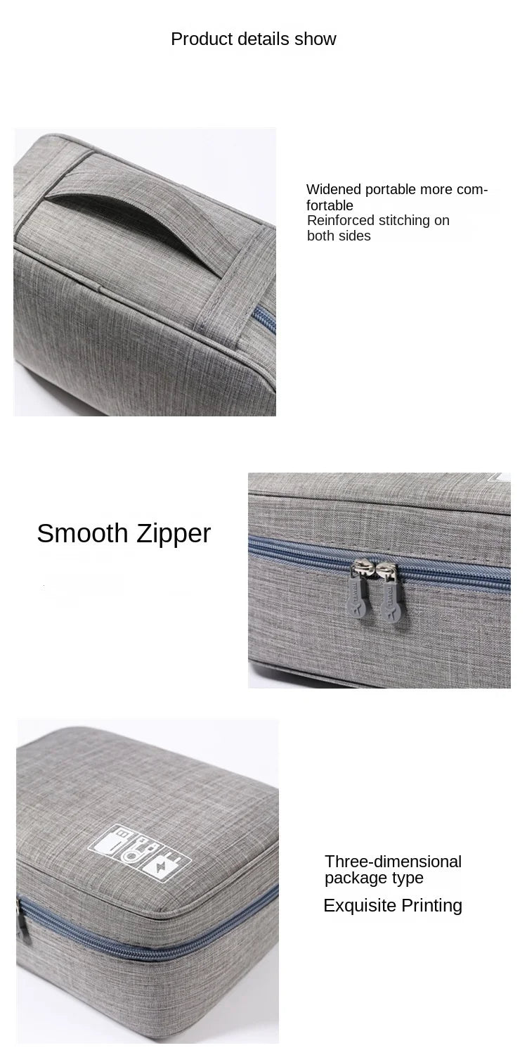 Waterproof Portable Cable Storage Bag – Digital Organizer for USB Cables, Chargers & Travel Accessories