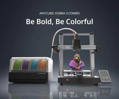ANYCUBIC Kobra 3 Combo Multi-Color FDM 3D Printer – 600mm/s Speed, 250x250x260mm Build Volume