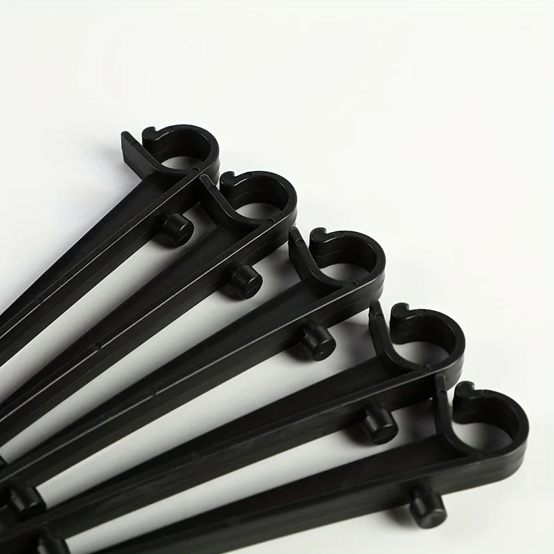 20-Pack Gutter Mesh Anchors & Universal Clamps – Eave Pins & Brush Clamps for Gutter Cleaning & Maintenance