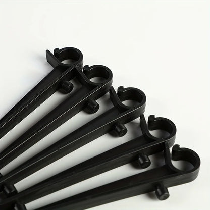 20-Pack Gutter Mesh Anchors & Universal Clamps – Eave Pins & Brush Clamps for Gutter Cleaning & Maintenance