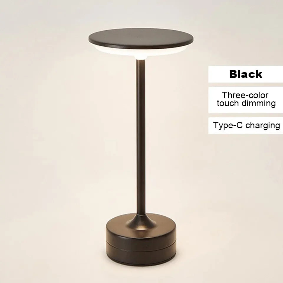 Wireless LED Table Lamp – Touch Sensor, USB Rechargeable Portable Night Light for Bedroom, Reading & Desk Decor
