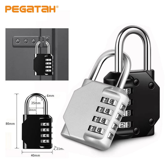 ORIA Padlock Password Lock: 4-Digit Waterproof Outdoor Security for Door, Suitcase, Bag, Cabinet, Locker, Window