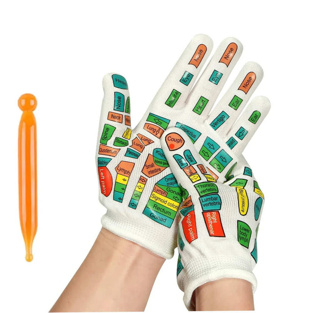 Reflexology Hand & Foot Massage Socks/Gloves – Pain Relief, Circulation & Relaxation Therapy