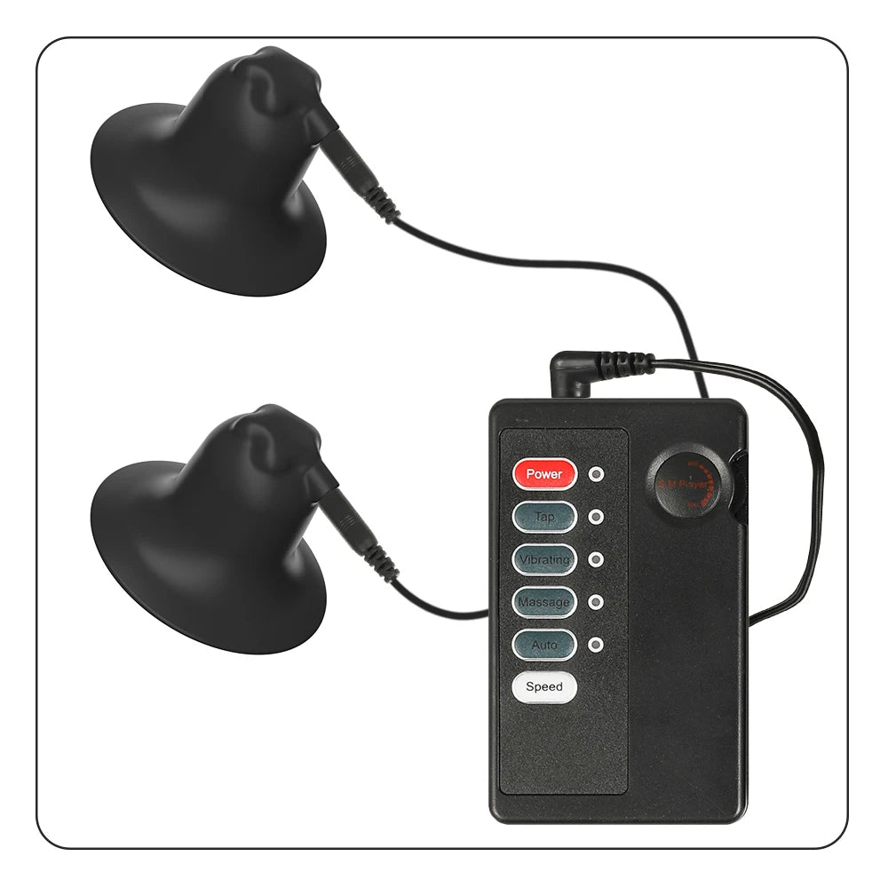 Electric Shock Nipple Clamps – Metal Breast & Clitoris Stimulator Clips for BDSM Bondage Massage (18+)