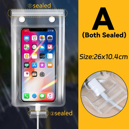 1-10PCS Cycling Rainproof Phone Pouch – High Sensitivity Waterproof Cellphone Cover for iPhone, Samsung, Xiaomi