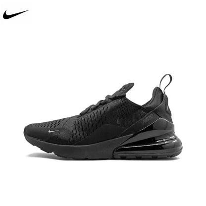 Nike Air Max 270 Running Shoes – Mesh, Shock Absorption, Non-Slip, Abrasion Resistant, Unisex Black & White Low Top