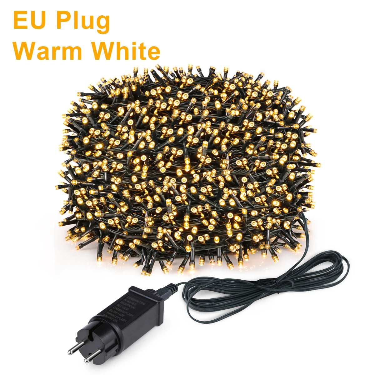 2025 LED Christmas & New Year Fairy String Lights — White/Warm/RGB Waterproof Party & Wedding Decoration