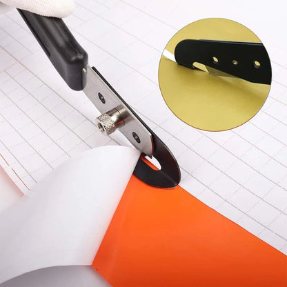 Vinyl Wrapping Paper Backing Slitter Knife: Carbon Fiber Car Sticker Cutter - Safety Tool for Film Vinyl Cutting