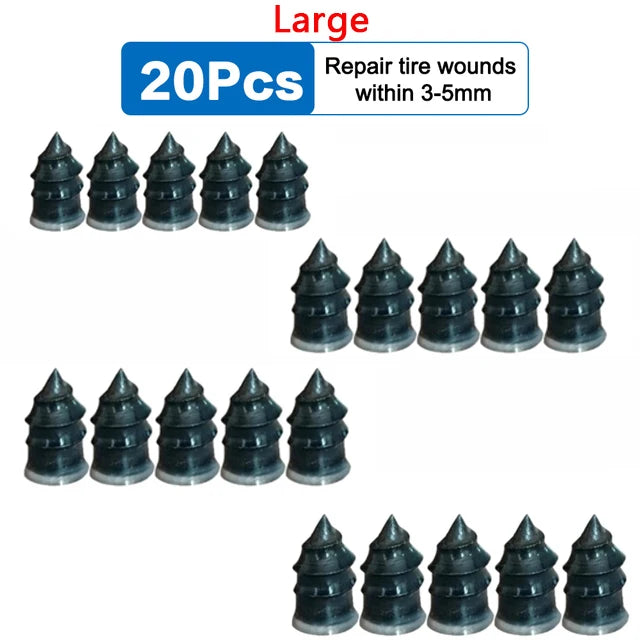 Vacuum Car Tire Repair Kit – Rubber Nails & Screws for Tubeless Tires, Motorcycle & Truck Repair Tools