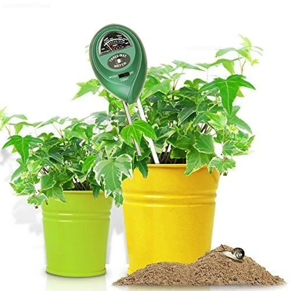 3 in 1 Soil pH Meter - Sunlight, Moisture & pH Tester for Garden Plants, Acidity & Humidity Monitor Detector