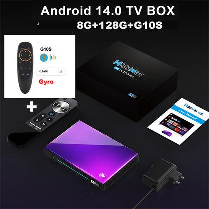 H96 MAX M9 AI Android 14 TV Box, 8-Core Rockchip RK3576, 4GB/64GB to 8GB/128GB, Wifi6, 8K 120fps, BT5.4, 1000M LAN