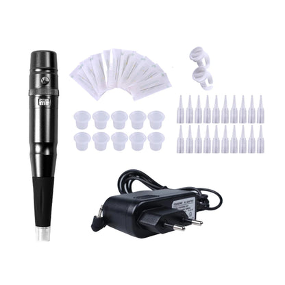 Permanent Makeup Rotary Tattoo Pen – Eyebrow & Lip Machine, Microblading & Piercing Gun PMU Kit