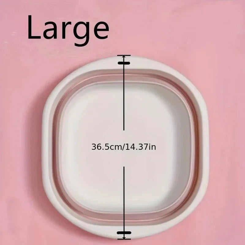 3-Pack Collapsible Tub Wash Basin & Laundry Baskets – Space-Saving Storage Containers for Camping, Hiking, Home & Fruit Washing