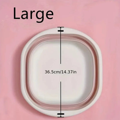 3-Pack Collapsible Tub Wash Basin & Laundry Baskets – Space-Saving Storage Containers for Camping, Hiking, Home & Fruit Washing