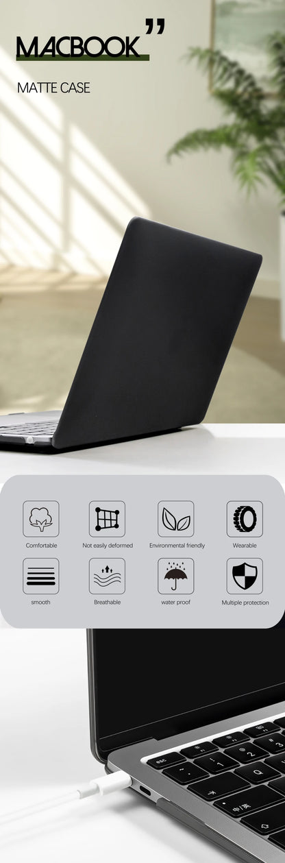 MacBook Air 13 Case - Compatible with MacBook Air M1, M2 (2023), Air 15, Pro 14 M3 (2023), and Pro 16 Cover - Laptop Accessories