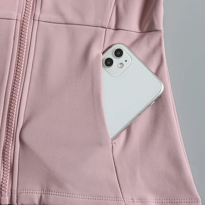 New Yoga Wear Ladies Coat – High Elastic Loose Fitness Top, Long Sleeve Stand-Up Collar for Exercise