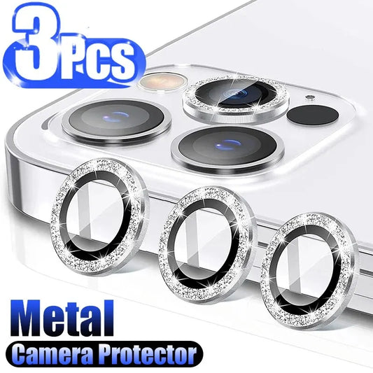 iPhone Camera Lens Protector 3-Pack: Compatible with iPhone 11-15 Pro Max Mini - Protective Glass for Camera Lens on iPhone 14 & 15