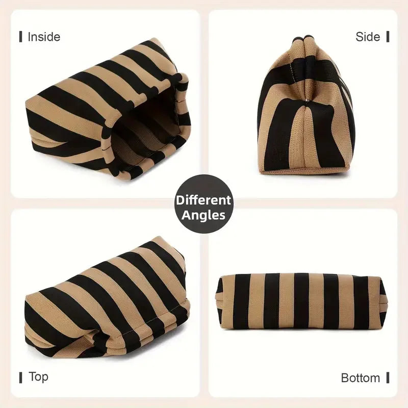 Summer Woven Crochet Clutch Bag – Women’s Cute Ruched Cloud Handbag, Casual Colorblock Purse