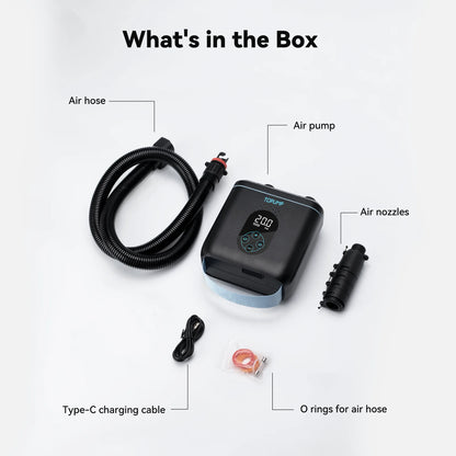 SUP Inflatable Pump — Rechargeable 20PSI Pump for PVC Kayaks, Kite Wings & Stand Up Paddle Boards