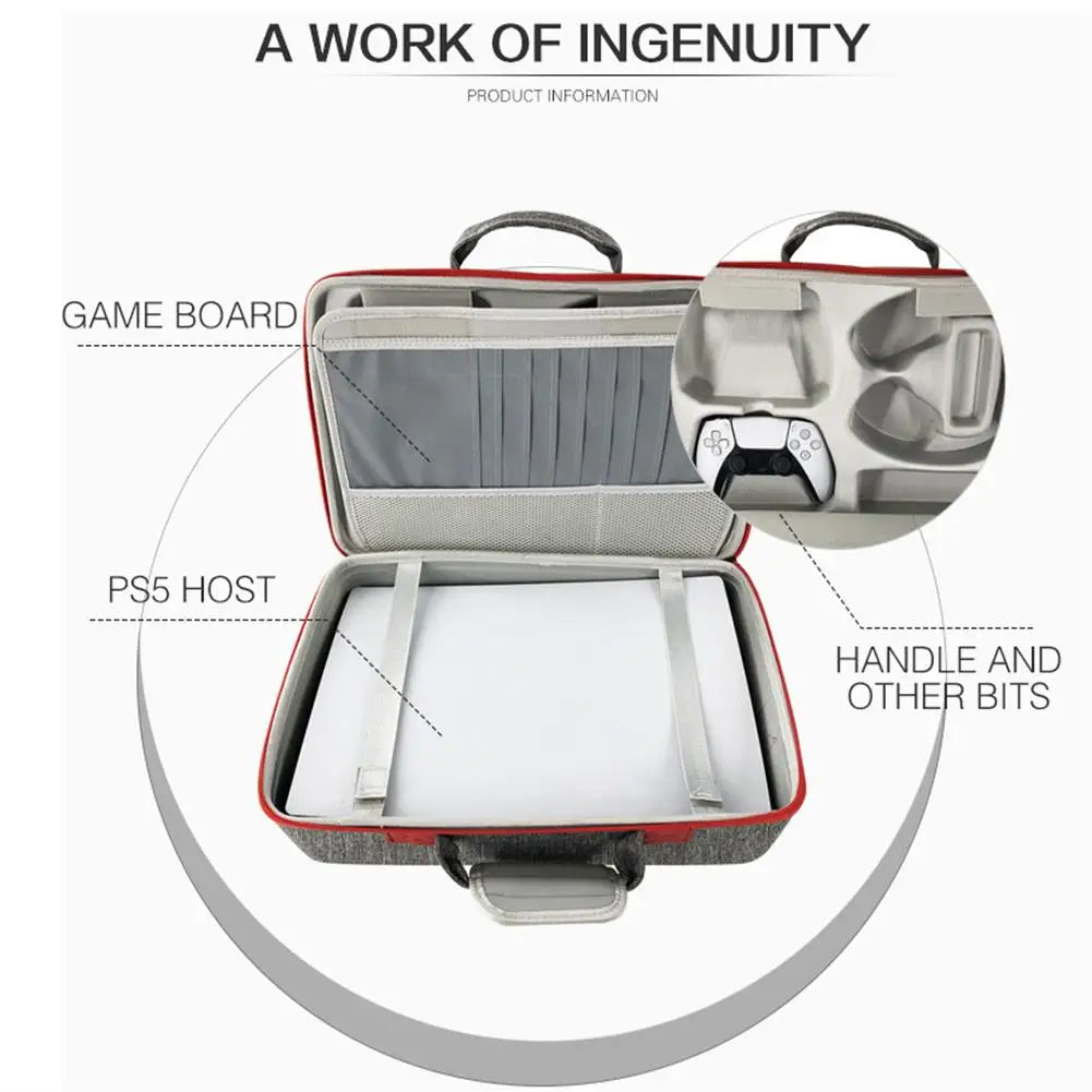 Carrying Case for PS5 - Protective Travel Storage Bag for Gamepad, Console, Controller, and Headphones, PlayStation 5 Accessories