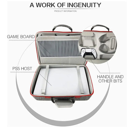 Carrying Case for PS5 - Protective Travel Storage Bag for Gamepad, Console, Controller, and Headphones, PlayStation 5 Accessories