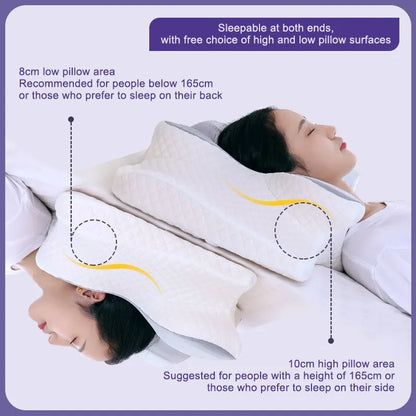 Orthopedic Butterfly-Shaped Memory Foam Pillow for Neck Pain Relief & Relaxation | Slow Rebound Cervical Support