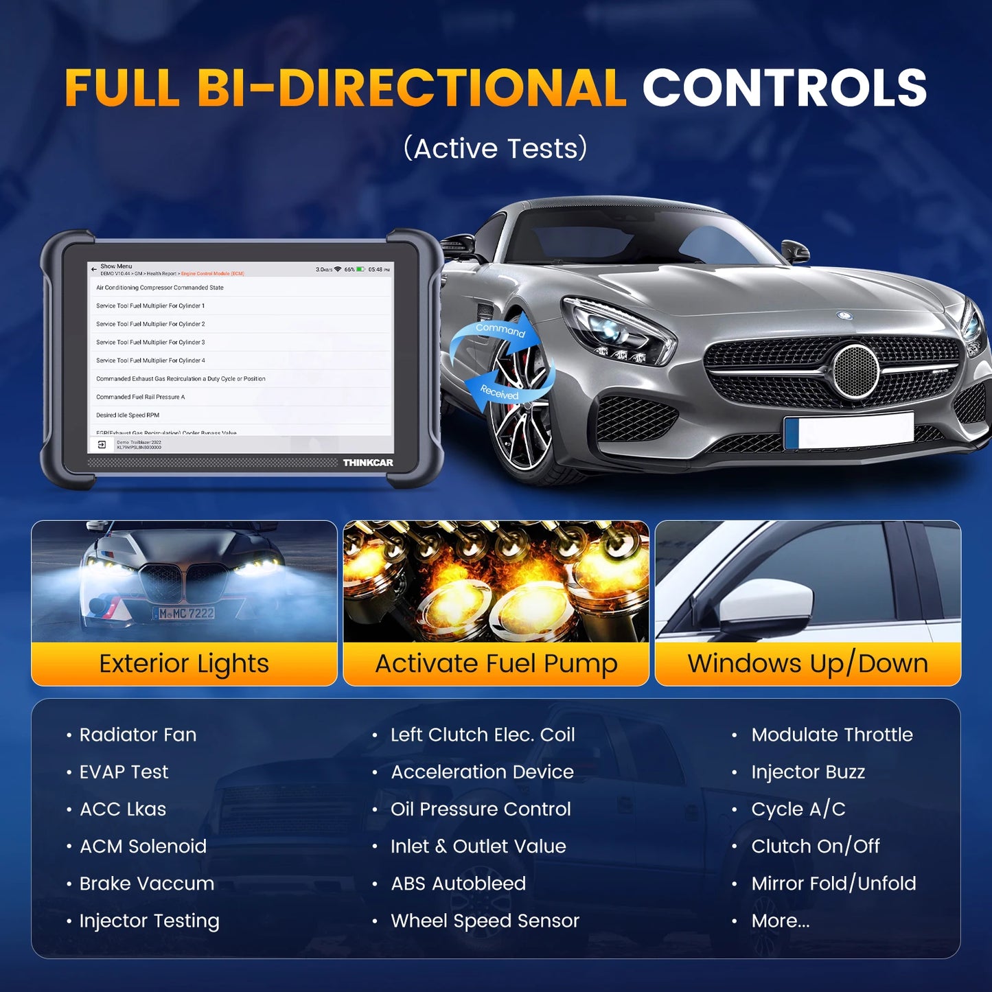 Global THINKCAR THINKSCAN 689BT OBD2 Diagnostic Tool – DOIP CANFD Bi-Directional ECU Coding with 34 Resets & Lifetime Free Updates