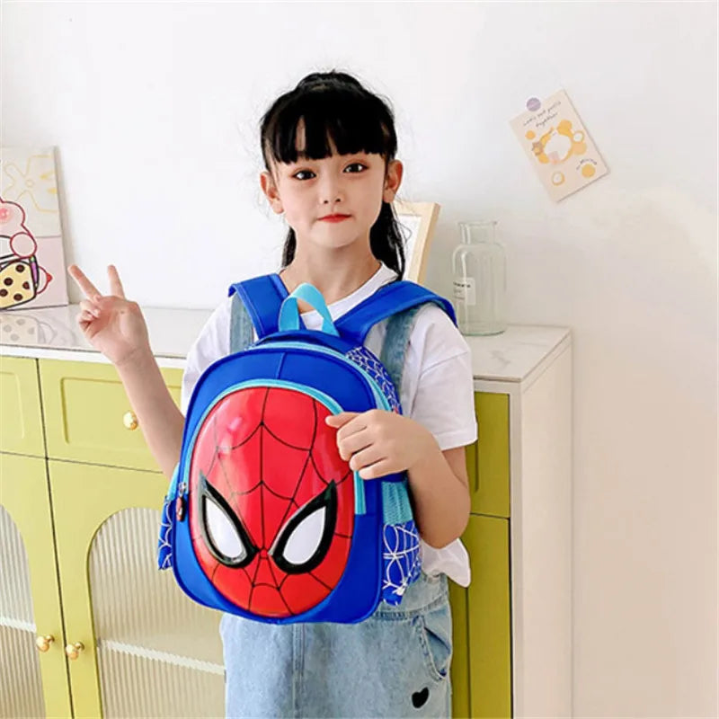 Marvel Spider-Man Children's Shoulder Bag - 3D Cartoon School Backpack for Kids - Travel Bag and Gift for Kindergarten