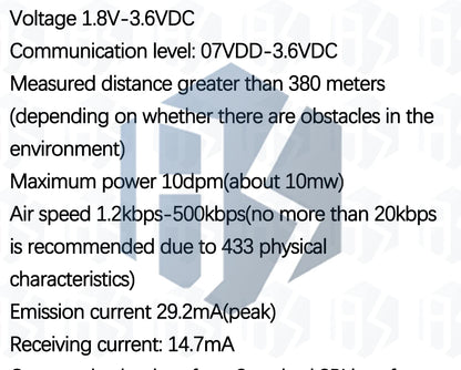 CC1101 Wireless Module - 10mW, 433MHZ/868MHZ, Long Distance Transmission 300-1000M with SMA Antenna, Wireless Transceiver