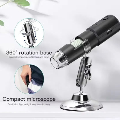 Portable 1000x Digital WiFi Wireless Microscope & Skin Scalp Analyzer for Mobile Phone Connection
