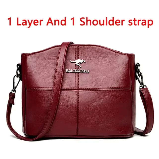 Luxury Women’s Leather Handbag – Large Capacity Shoulder & Crossbody Designer Bag