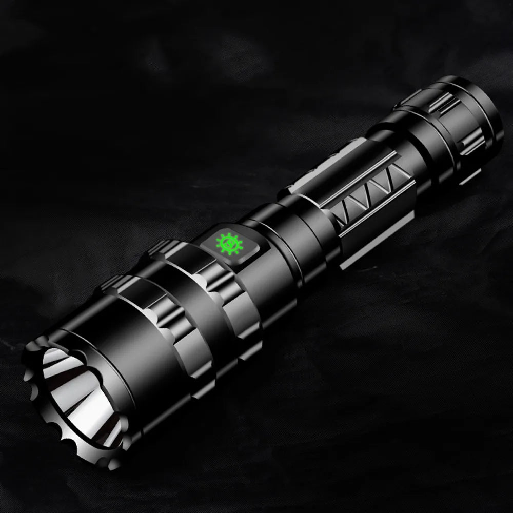 LED Tactical Hunting Flashlight - USB Rechargeable, Waterproof Torch Lamp, Professional Shooting & Night Scout Lights Set