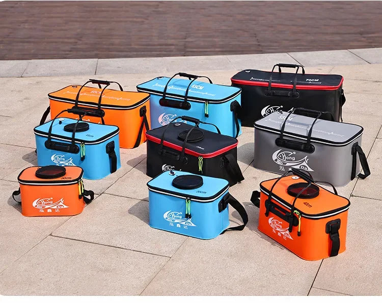 Folding EVA Live Fish Bucket – Thickened Portable Water Tank for Outdoor Fishing and Accessories