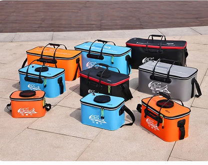 Folding EVA Live Fish Bucket – Thickened Portable Water Tank for Outdoor Fishing and Accessories
