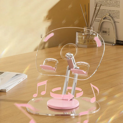 Portable Foldable Tablet Holder | Universal Plastic Phone Stand for iPhone, iPad, Xiaomi, Samsung | Transparent Support