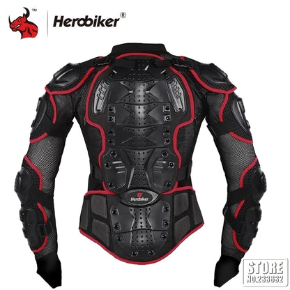 5XL Men's Motorcycle Jacket – Full Body Armor Protection for Motocross, Enduro Racing, Moto Gear & Protective Clothing