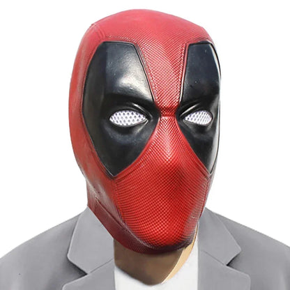 Deadpool Cosplay Mask - Wade Winston Wilson Latex Soft Adult Party Mask, Halloween Costume Props, One Size