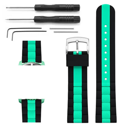 Strap for Swatch X Blancpain Five Oceans – High Tensile Sport Waterproof Silicone Watch Band, 22mm for Men & Women, Fifty Fathoms