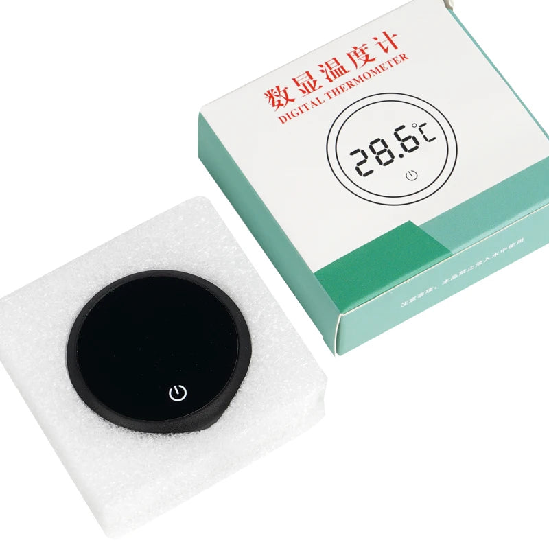 Aquarium Self-Adhesive LCD Thermometer – Digital Mini Fish Tank & Terrarium Temperature Monitor with Large Screen