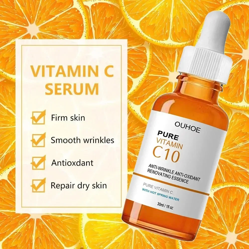 Vitamin C Face Serum – Wrinkle Remover, Lifting & Firming Anti-Aging Essence for Brightening & Nourishing Skin