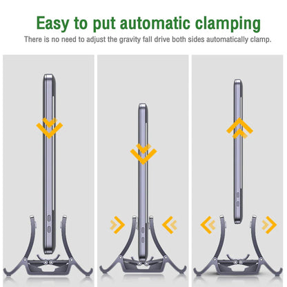 Vertical Laptop Stand with Heat Dissipation - Non-Slip Gravity Induction Holder for Laptops, Notebooks, iPad Pro, and Tablets